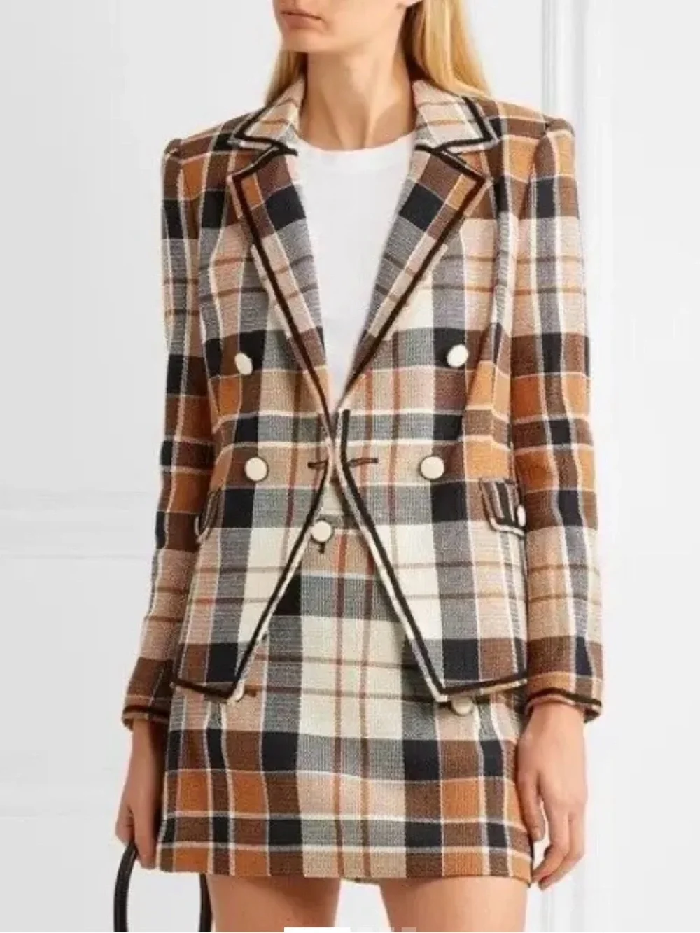 Veronica Beard Utah Dickey Blazer Plaid Jacket Size 0